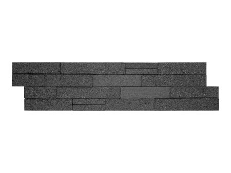 Absolute Black, 6  x 24  Ledger Panel - Stacked Natural Stone Supply