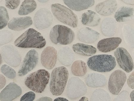 Puebla Greige - Pebble Tile Online Hot Sale