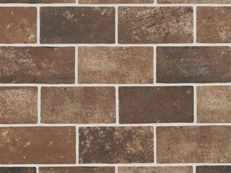 Red Brickstone, 5  x 10  - Porcelain Tile on Sale