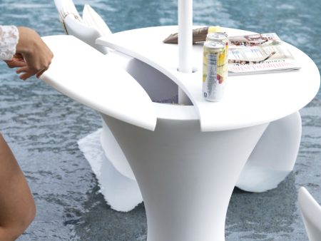 Ledge Lounger Autograph Umbrella Stand Ice Bin  - Pool & Patio Table For Cheap